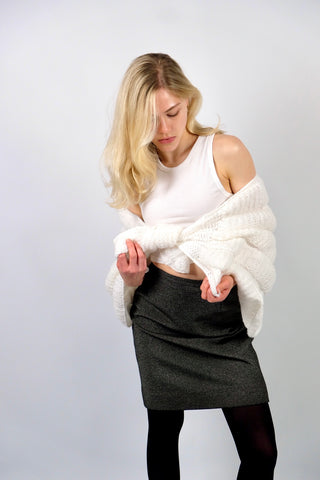 Vintage 60s Handmade Jakobsmuschel Stola Cape Schal