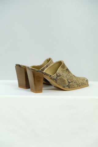 Vintage 90s/00s Andrea Conti Snake Look Leder Mules - 38