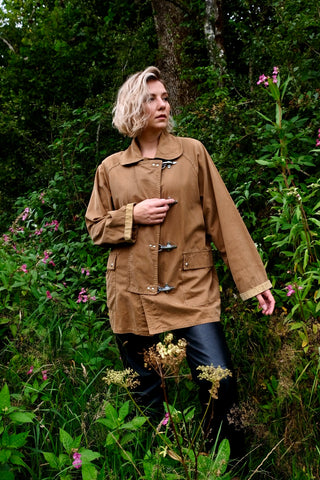80s Fay EMA Designer Jacke, damals Workwear für die Feuerwehr, sehr hochwertige Qualität mit den für diese Jacke typischen Hakenverschlüssen, unisex tragbar (Herren L, Damen L bis XL) – ein sehr seltenes Fundstück und absolutes Highlight