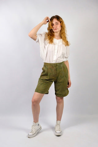 Vintage 80s High Waist Boho Muster Shorts - L