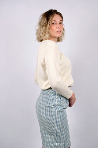 Vintage 00s Baumwolle Mix Pullover Creme - M bis XL