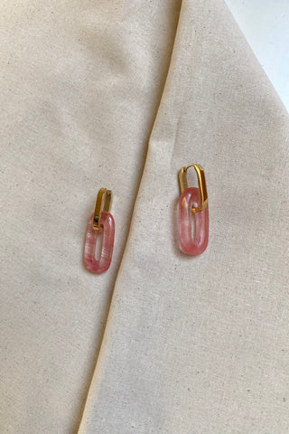 Natursteinohrringe mit Achat Anhänger.