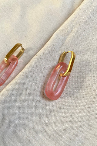 Natursteinohrringe mit Achat Anhänger.