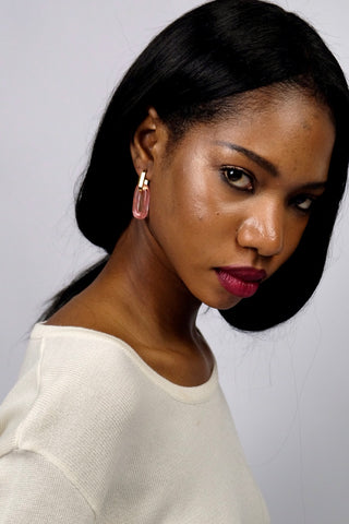 Natursteinohrringe mit Achat Anhänger.