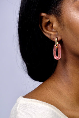 Natursteinohrringe mit Achat Anhänger.