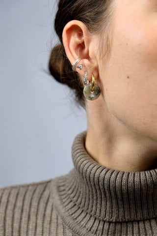 Natursteinohrringe mit Achat Anhänger.