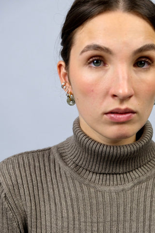 Natursteinohrringe mit Achat Anhänger.