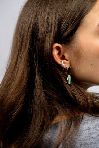 Natursteinohrringe mit Aventurin Anhänger.