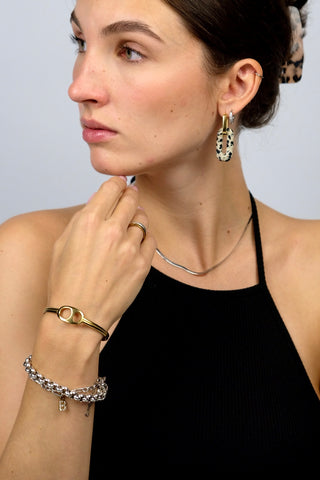 Natursteinohrringe mit Dalmatiner Jaspis Anhänger.