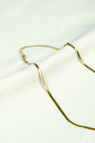 Preloved (Secondhand) Schlangenkette aus vergoldetem Edelstahl – längenverstellbar und ideal für Layering geeignet