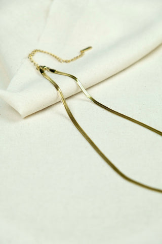 Preloved (Secondhand) Schlangenkette aus vergoldetem Edelstahl – längenverstellbar und ideal für Layering geeignet