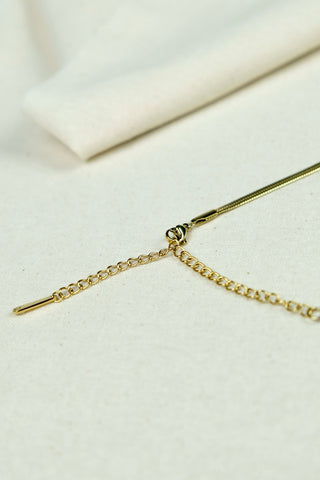 Preloved (Secondhand) Schlangenkette aus vergoldetem Edelstahl – längenverstellbar und ideal für Layering geeignet