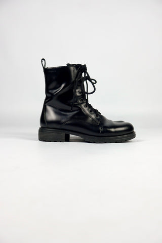 schwarze Boots zum Schnüren aus echtem Glattleder von der Marke Vagabond in Größe 37 - ein absolutes Highlight in gepflegtem gebrauchten Zustand