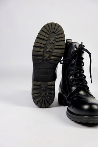 schwarze Boots zum Schnüren aus echtem Glattleder von der Marke Vagabond in Größe 37 - ein absolutes Highlight in gepflegtem gebrauchten Zustand