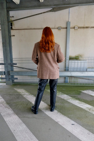 Vintage 80s/90s Tweed Wolle Mix Jackett Blazer - XL