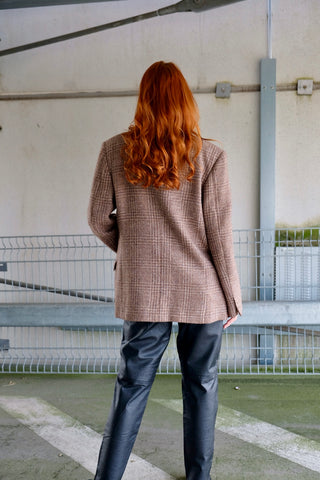 Vintage 80s/90s Tweed Wolle Mix Jackett Blazer - XL