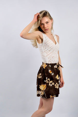 Vintage 90s/00s Stefanel Premium Viskose Mix Lochstrick Top - XS