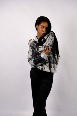 Preloved Karo Pullover - M