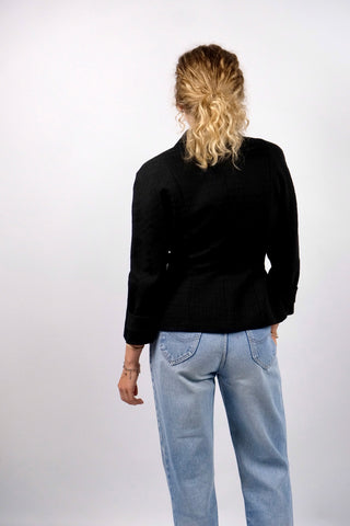 Vintage 90s Moschino Designer Baumwollblazer - XS/S