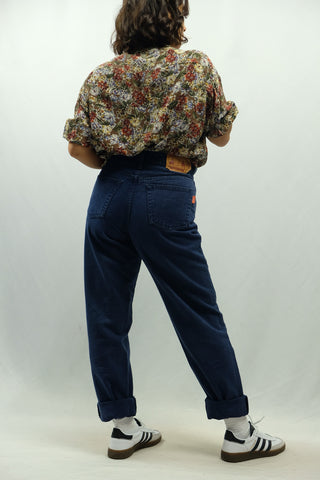 Vintage 90s S. Oliver High Waist Mom Jeans Dunkelblau - S/M