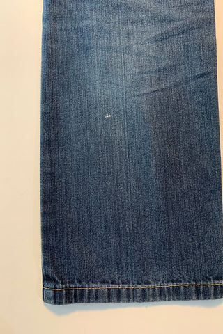 90s HIS Jeans in dunkelblauer Waschung, normale Bundhöhe und gerades Bein