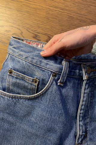 Vintage 80s/90s Rifle Mid Waist Straight Leg Jeans Mittelblau - S/M