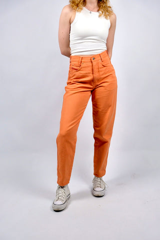 Vintage 90s High Waist Mom Jeans Orange - S