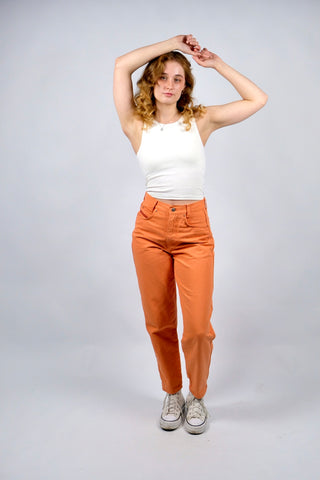 Vintage 90s High Waist Mom Jeans Orange - S