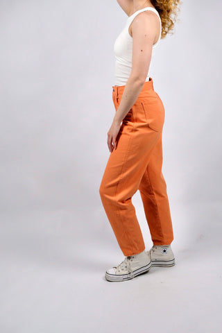 Vintage 90s High Waist Mom Jeans Orange - S