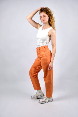 Vintage 90s High Waist Mom Jeans Orange - S