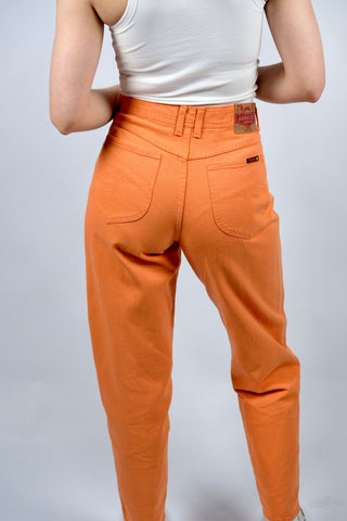 Vintage 90s High Waist Mom Jeans Orange - S