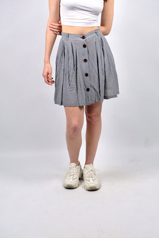 Vintage 80s/90s High Waist Karo Print Viskose Mix Rock - S