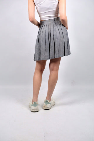 Vintage 80s/90s High Waist Karo Print Viskose Mix Rock - S