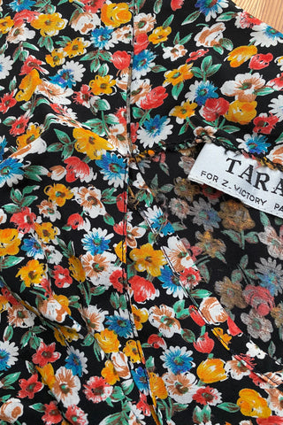 Vintage 90s Blümchen Print Maxikleid - S