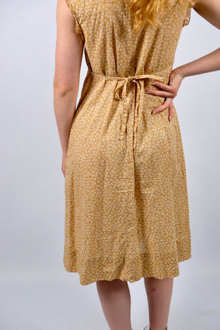 Vintage 90s Blümchen Print Baumwollkleid - S/M