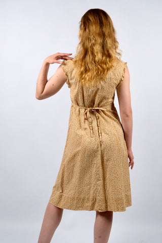 Vintage 90s Blümchen Print Baumwollkleid - S/M