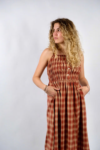 Vintage 90s/00s Karo Print Kleid - XS/S