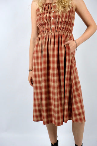 Vintage 90s/00s Karo Print Kleid - XS/S