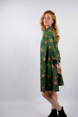 Vintage 70s Handmade Blumen Print Kleid - XS/S