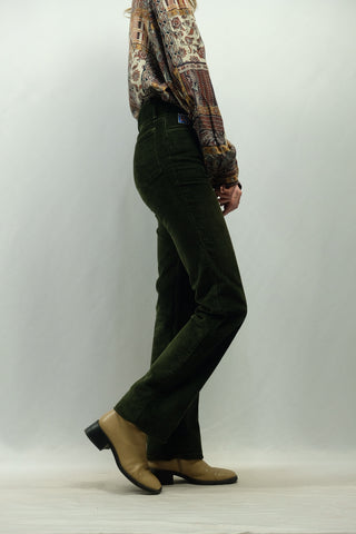 Vintage 70s Mid Waist Straight Leg Breitcord Hose - XS