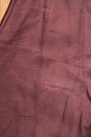 Hochwertige 90s High Waist Hose von der Premium-Marke Marella made in Italy aus 100% Leinen in tollem Weinrot/Aubergine – ideal für eine heutige XS und ein absolutes Highlight
