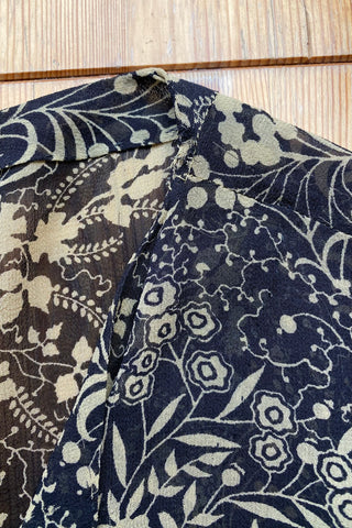 Vintage 80s/90s Boho Blümchen Print Bluse - S