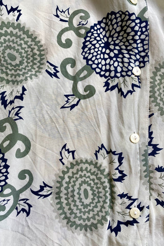 Vintage 90s Boho Crazy Pattern Seidenbluse - M/L