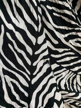 Vintage 80s/90s Zebra Print Bluse zum Knoten - Onesize