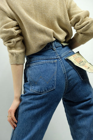 Vintage 90s Deadstock Wrangler Classic Comfort Fit Jeans Mittelblau - S