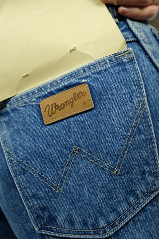 Vintage 90s Deadstock Wrangler Classic Comfort Fit Jeans Mittelblau - S