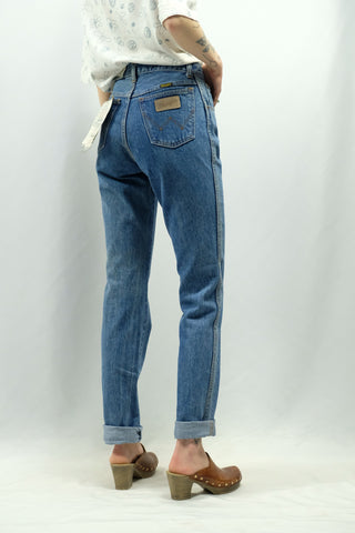 Vintage 90s Deadstock Wrangler Classic Slim Fit Jeans Mittelblau - XXS/XS & S
